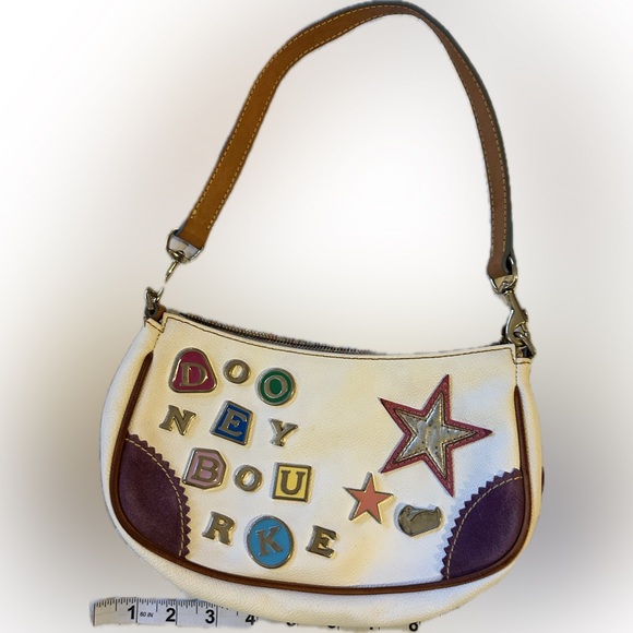 Dooney & Bourke Handbags - Dooney & Bourke White and Brown Shoulder Bag with Playful Design
